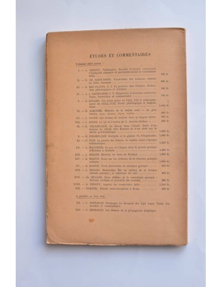 Aspects du vocabulaire latin