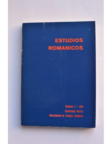 Estudios románicos. Volumen 1º. 1978