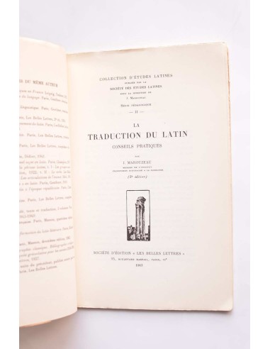 La traduction au latin. Conseils pratiques