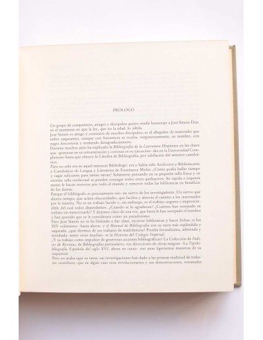 Varia Bibliographica. Homenaje a José Simón Díaz