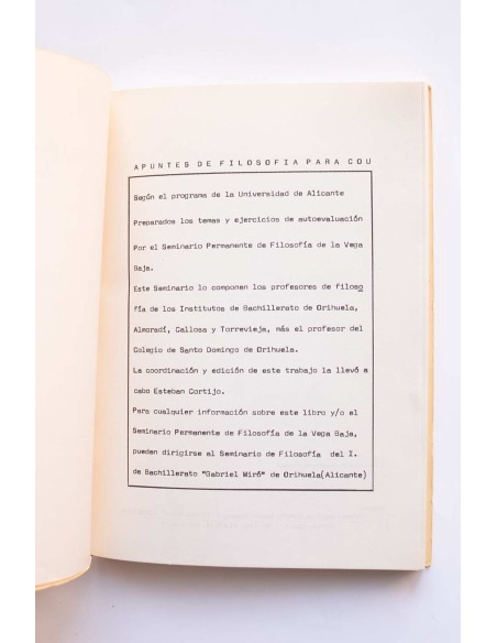 Apuntes de filosofía para C.O.U.