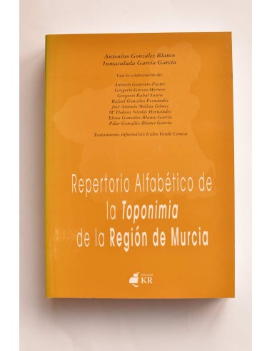 Repertorio alfabético de la toponimia de la Región de Murcia