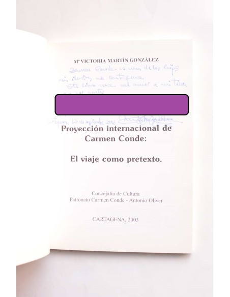 Proyección internacional de Carmen Conde : el viaje como pretexto