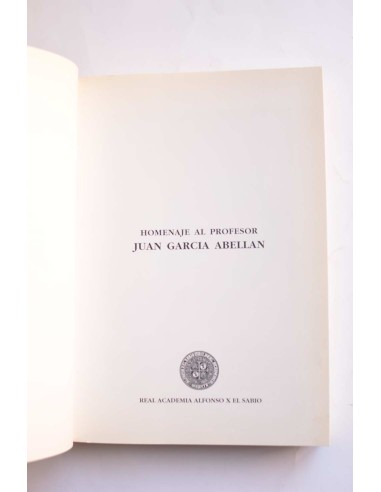 Homenaje al profesor Juan García Abellán