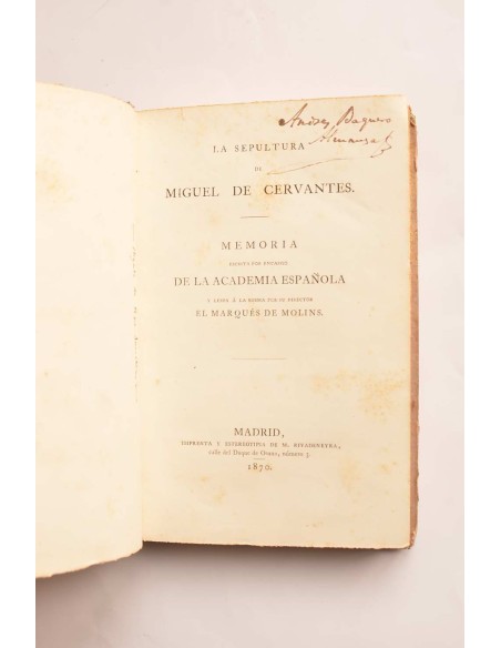 La sepultura de Miguel de Cervantes