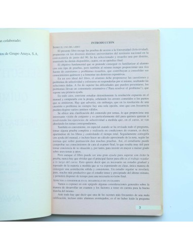 Selectividad. Química. Pruebas de 1990. C.O.U.