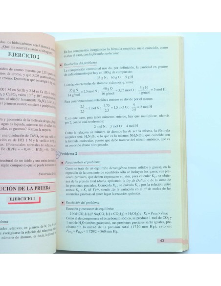 Selectividad. Química. Pruebas de 1990. C.O.U.