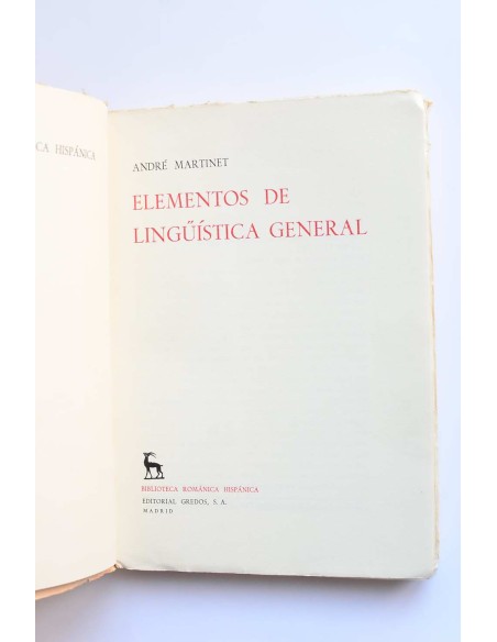 Elementos de lingüística general
