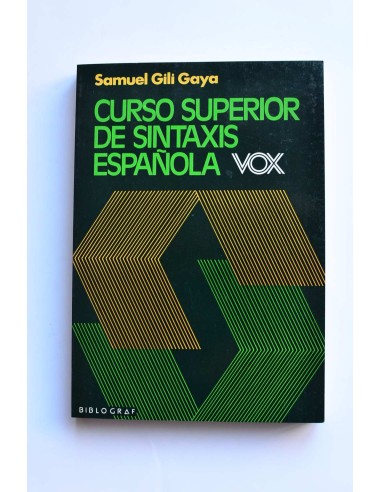 Curso superior de sintaxis española
