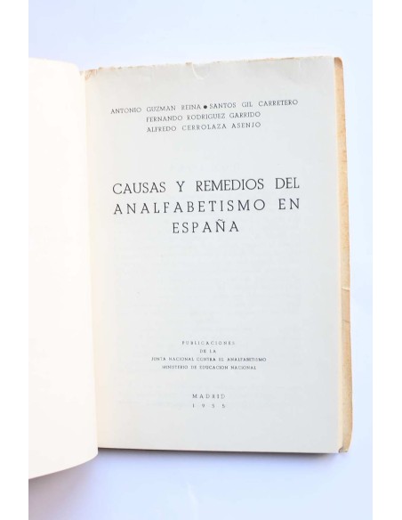 Causas y remedios del analfabetismo en España