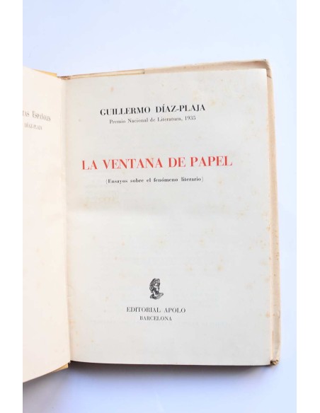 La ventana de papel. Ensayos sobre el fenómeno literario