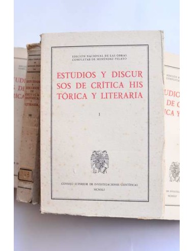 Estudios y discursos de crítica histórica y...