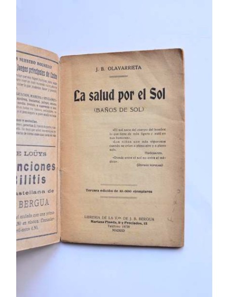 La salud por el sol. Baños de sol