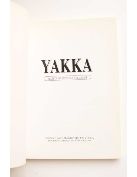 Yakka. Revista de estudios yeclanos. Año 1991, nº 3