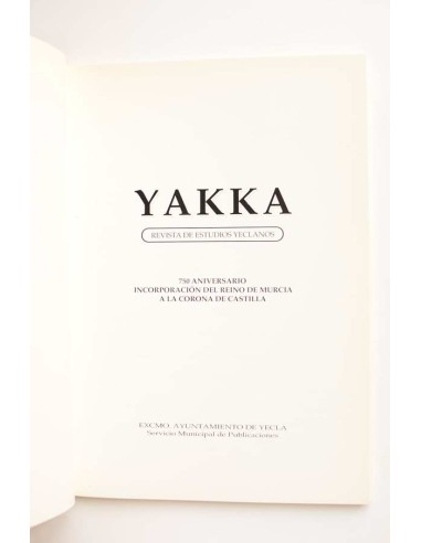 Yakka. Revista de estudios yeclanos. Año 1994,...