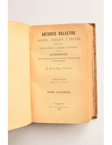 Autores selectos sagrados, cristianos y...
