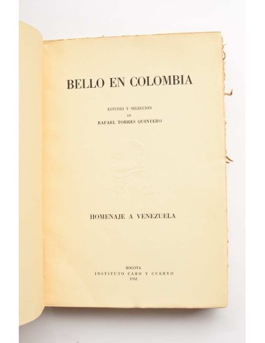 Bello en Colombia. Homenaje a Venezuela
