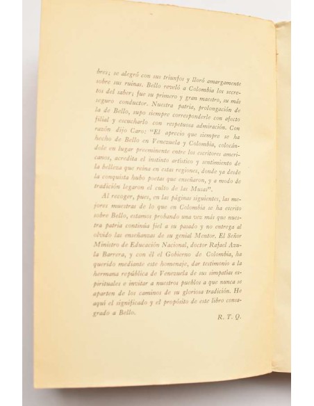 Bello en Colombia. Homenaje a Venezuela