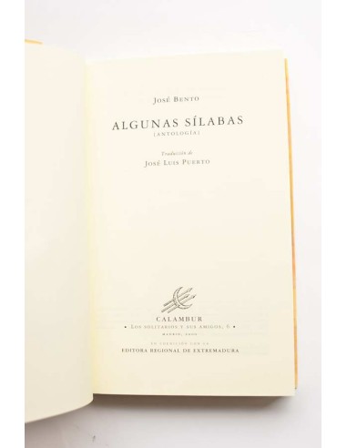 Algunas sílabas. Antología