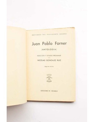 Juan Pablo Forner : antología