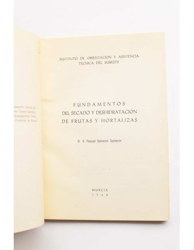 Fundamentos del secado y deshidratación de...