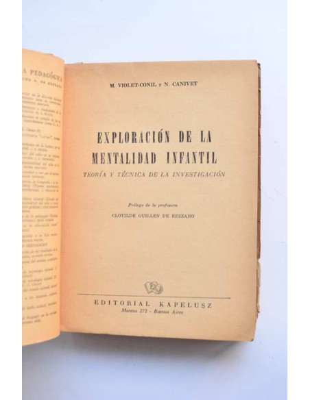 Exploración de la mentalidad infantil. Teoría y técnica de la investigación