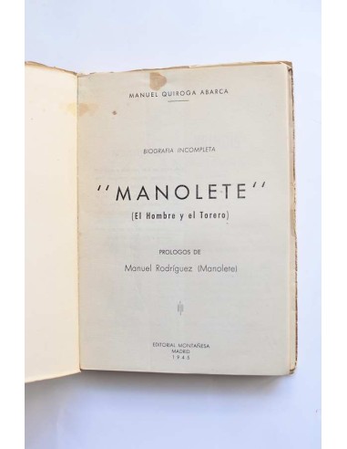 Manolete. El hombre y el torero