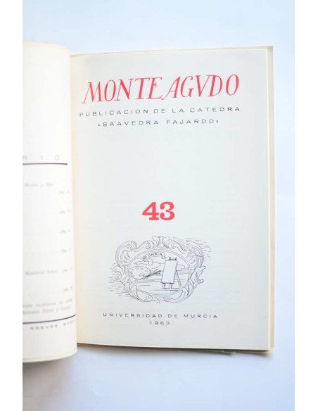 Monteagudo : publicación de la Cátedra Saavedra Fajardo. Nº 43