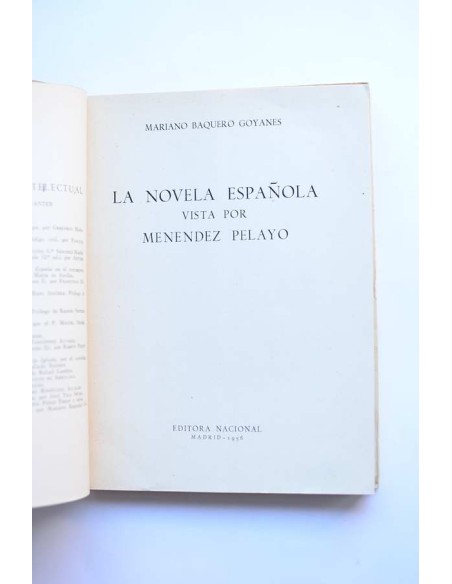 La novela española vista por Menéndez Pelayo
