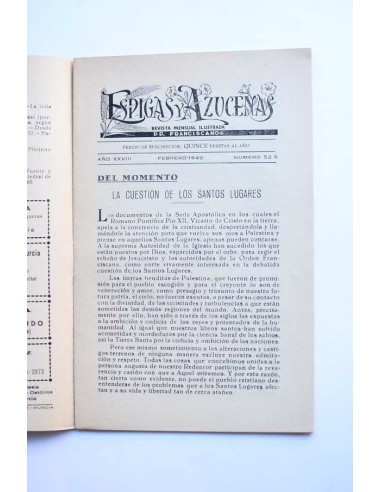 Espigas y azucenas. Revista quincenal, nº 526....