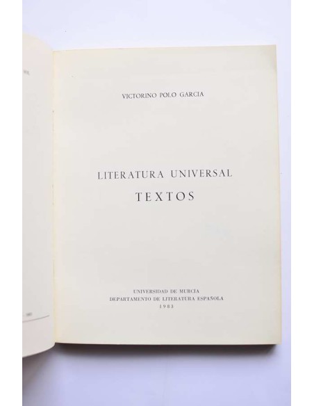 Literatura universal. Textos