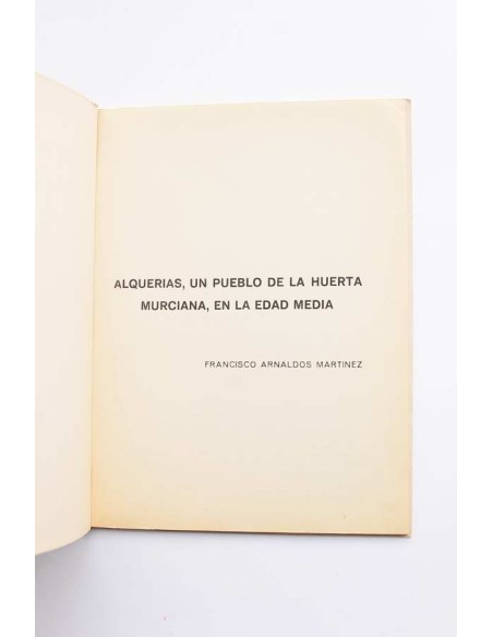 Alquerías, un pueblo de la huerta murciana, en la Edad Media