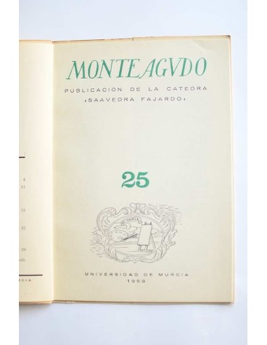 Monteagudo : publicación de la Cátedra Saavedra...