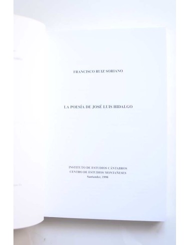 La poesía de José Luis Hidalgo