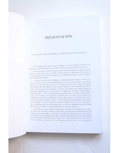 La poesía de José Luis Hidalgo