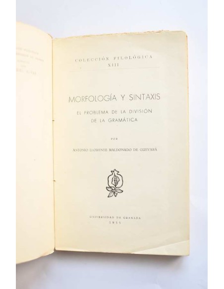 Morfología y sintaxis. El problema de la división de la gramática