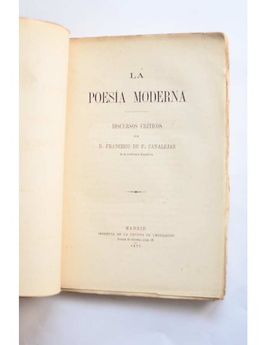 La poesía moderna. Discursos críticos