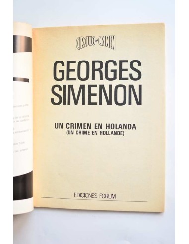 Un crimen en Holanda