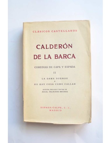 Comedias de capa y espada. II. La dama duende y No hay cosa como callar