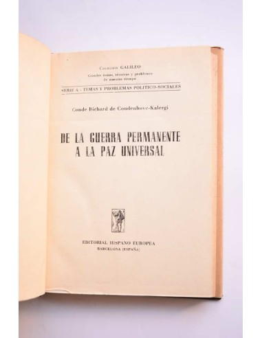 De la guerra permanente a la paz universal