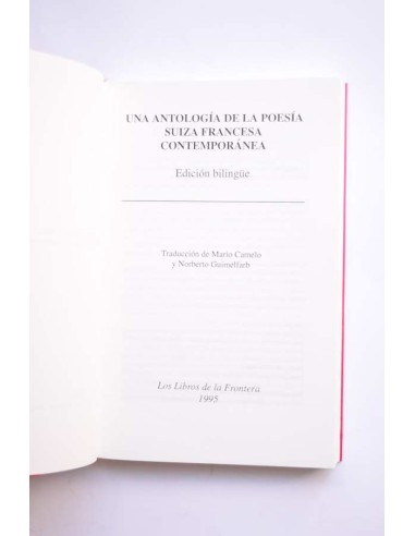 Una antología de la poesía suiza francesa...