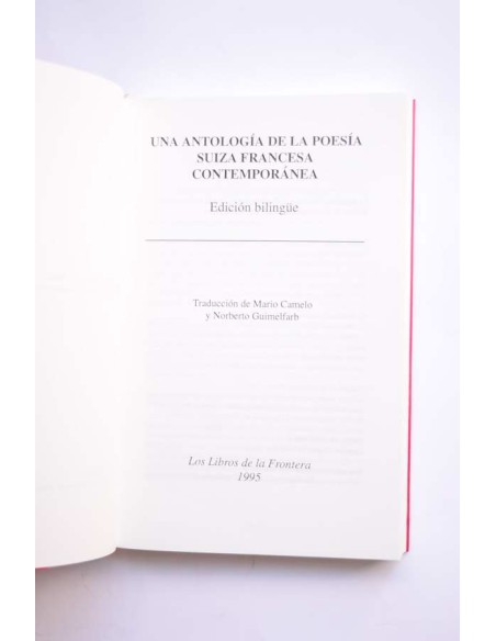 Una antología de la poesía suiza francesa contemporánea