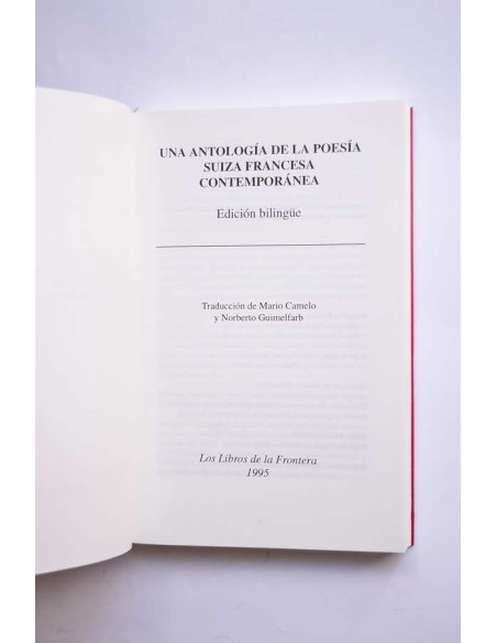 Una antología de la poesía suiza francesa contemporánea