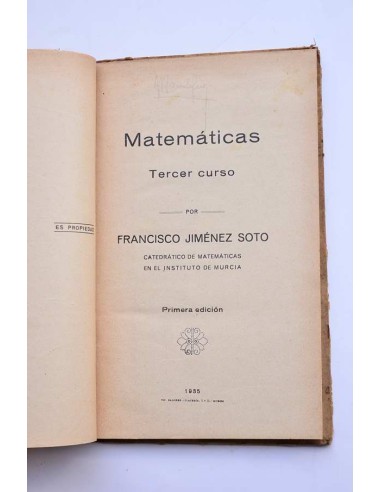 Matemáticas. Tercer curso