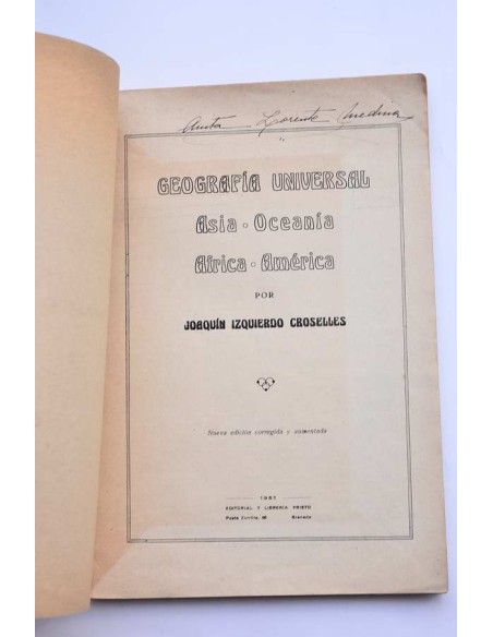 Geografía universal. Asia, Oceanía, Africa, América. Tomo III