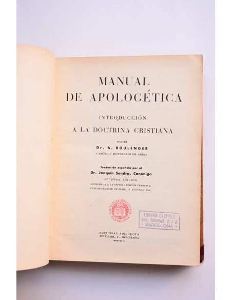 Manual de apologética : introducción a la doctrina cristiana