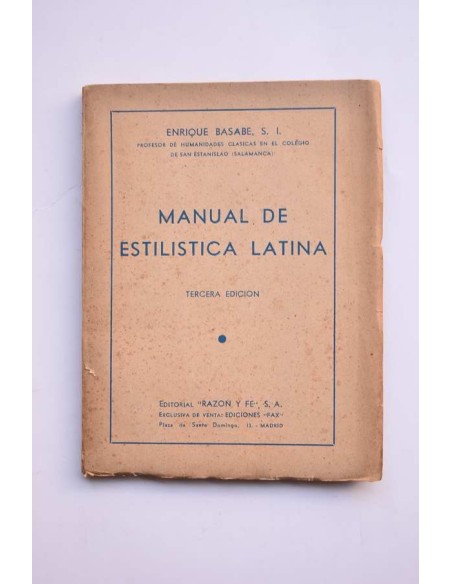 Manual de estilística latina