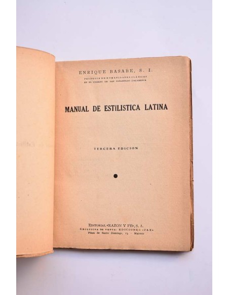 Manual de estilística latina