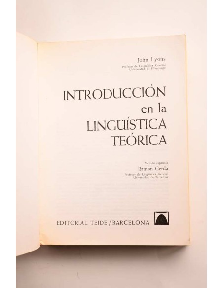 Introducción en la lingüistica teórica
