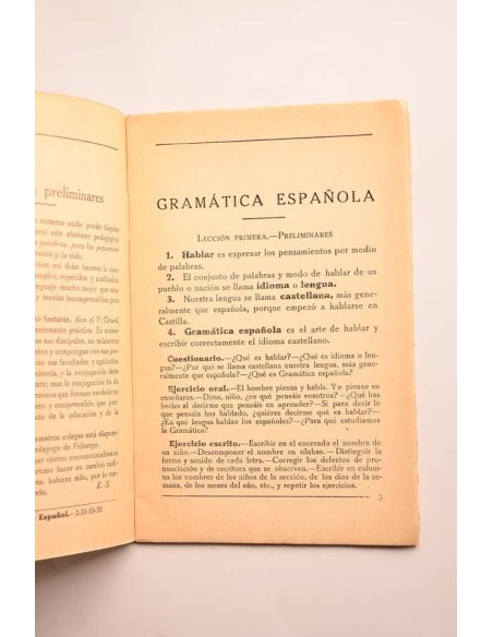 Gramática (lectura, escritura y composición). Primera enseñanza